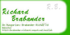 richard brabander business card